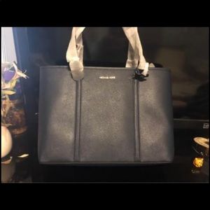 Michael Kors Sady navy blue tote, NWT.